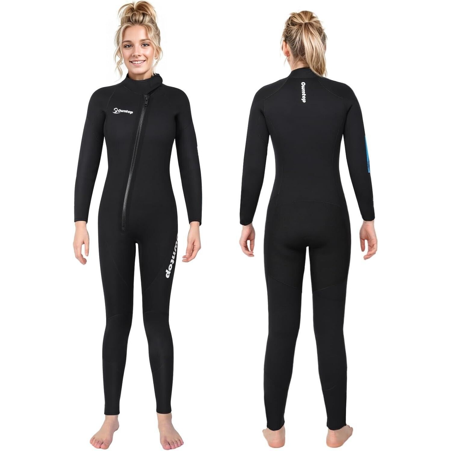 Owntop 5mm Neoprene Wetsuit For Women - Full Diving Suit Stretch Long Sleeve - S
